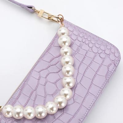 China Fashoion/Durable/Running Imitation Pearl Bead Handle Short Purse Chain Replacement Bag Chain Accessories for sale