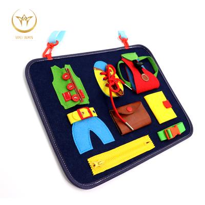 China Eco-friendly Material OEM ODM Customize Early Education Accessories Montessori Felt Toys Baby Toddler Busy Board for sale