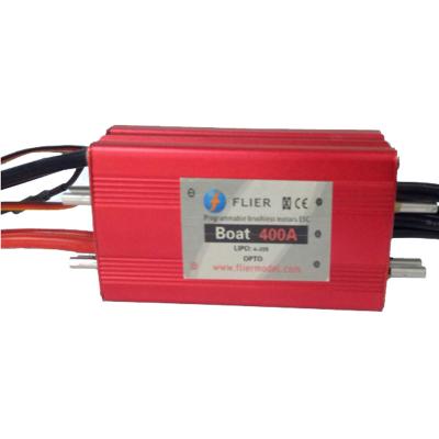 China Flier Red Waterproof Brushless ESC , 22S 400 Amp Esc For RC Boat / Ship for sale