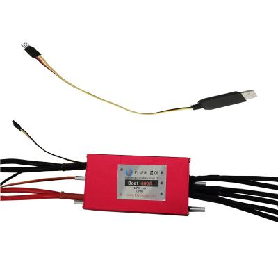 Cina Mosfet rosso della copertura RC 16S 400A Li MH di ESC del surf senza spazzola impermeabile per la barca in vendita