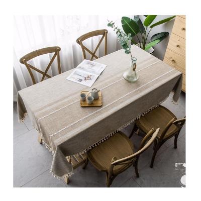 China Amazon Waterproof Bestselling Custom Tablecloth Polyester Vintage Rectangular Embroidered Tablecloth for sale