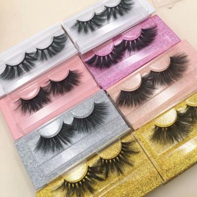 China Hongjun Thick High Quality Custom Packing Mink Eyelash Wholesale 5D 25mm Mink Lashes Vendor With Private for sale