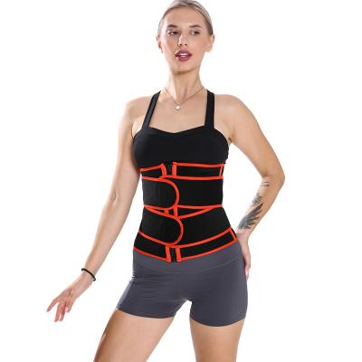 China Custom Antibacterial Waist Trainer Workout Shaper Logo Belt Elastic Band Sweat Women Waist Trainer Trimmers Polyester Belly Support for sale