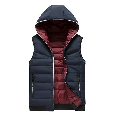 China OEM QUICK DRY custom made mens fashion new design winter stripper shiny jacket bubble warm padding wholesale bomber sleeveless jacket for sale