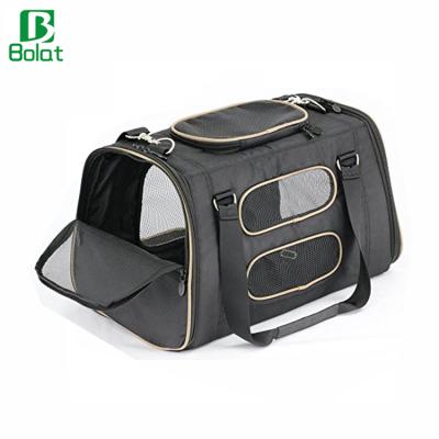 China Viable Wholesale Custom Logo Soft-Sided Airline Approved Tote Travel Animal Dog Cat Pet Bag Carrier for sale