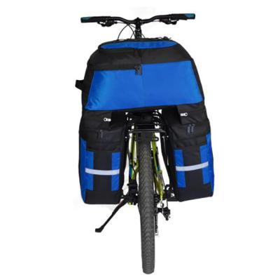 China Large Capacity Bicycle Polyester Fabric Tail Bag Bicycle Saddle Recycling Traveling Rear Bag for sale