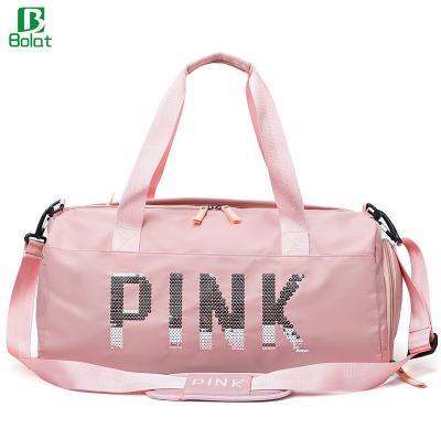 China NATIONAL Customized Fashion High Quality Cylinder Shaped Zipper Lock Clothes Gym Duffel Bag With Logo for sale