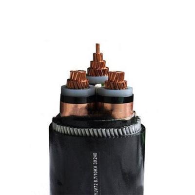 China Underground Medium Voltage 6.35/11kv 3 Core 150mm2 PVC Insulated Armored Copper Conductor Power Cable for sale