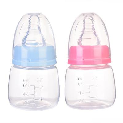 China BPA Free Factory Wholesale Baby Milk Bottle Bpa Free 2 Ounce 60ml Baby Bottle For Milk Fruit Juice Water Feeding for sale