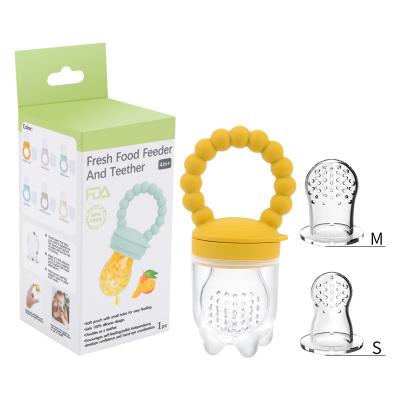 China BPA Free Baby Food Fruit Conductor Food Grade Silicone Baby Fruit Feeder Nipple Nipple Feeder for sale