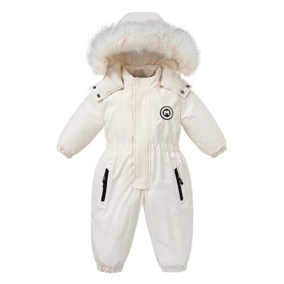 China OEM Viable Wholesale Baby Winter Clothes Romper Snowsuit Snow Wear Coats Babies Boys Warm Cotton Hooded Jumpsuit for sale