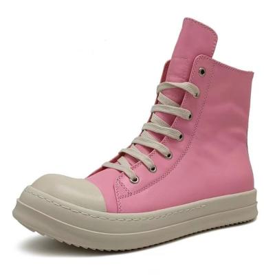 China Cushioning Chunky Boot Menrric Owens Men's Boo Martin Boots Riik Owens Pink Plus Size Men's Women's Casual Flat Canvas High Tops for sale