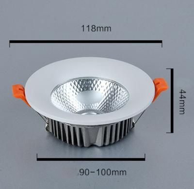 China Modern indoor lighting led COB downlight 9W recessed downlight office mall restaurant aluminum housing lighting for sale