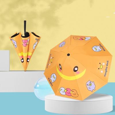 China Creative Minimalist Children's Umbrella Primary School Kindergarten Children's Long Handle Parent-child Hat Automatic Umbrella Umbrella for sale