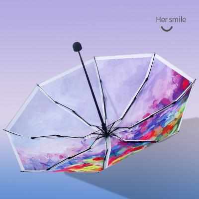 China New minimalist 50% sunscreen umbrella folding parasol advertising umbrella customization for sale