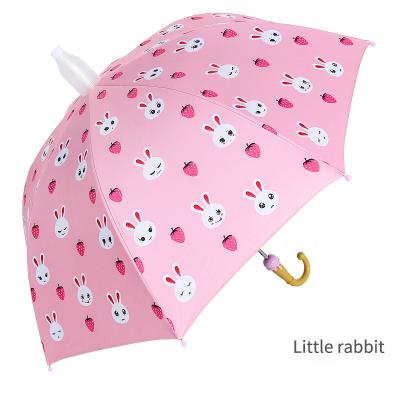 China Black minimalist semi-automatic glue umbrella children's cartoon sunny children lovely cartoon umbrella and rainy umbrella with logo for sale