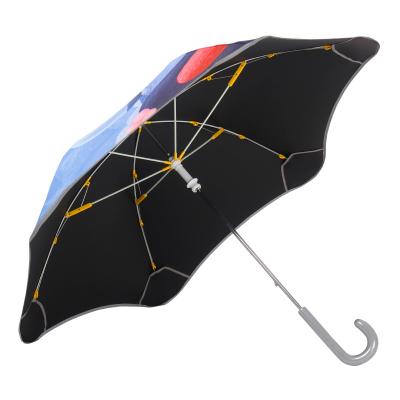 China New Minimalist Cartoon Round Children's Corner Umbrella Curved Handle Umbrella Manual Children's Custom Logo for sale