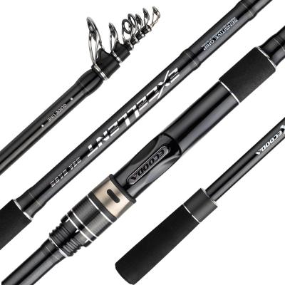 China Brand EEXT 3.2M/4.2M Long Carbon Ecooda Casting Telescopic Fishing Rod Fuji Guides Distance Throwing Rod for sale