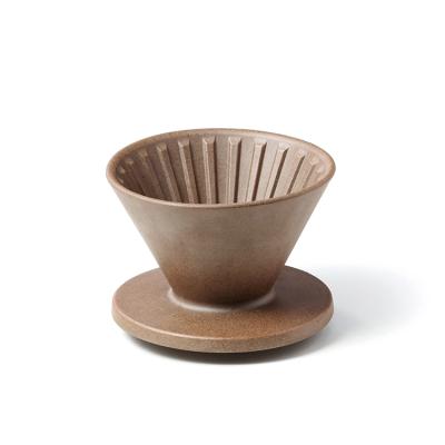 China Various CAFEDE KONA Traditional Factory Made Hasamiceramic 1-2cups Brown Japanese Ceramic Coffee Filter Cu'p for sale