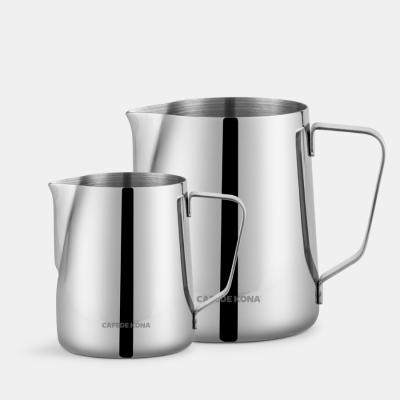 China CAFEDEKONA Viable Garland Cup With Ladder Spout Stainless Steel Milk Frothing Cylinder Appliances Fancy Coffee Garland Cylinder Thickened for sale