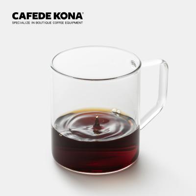 China CAFEDE KONA Quality Guaranteed Traditional Glass Coffee Mug Low Price 360ml Transparent Glass Coffee Mugs for sale