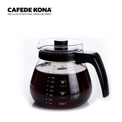 China CAFEDE KONA Low Price Quality Traditional Glass Coffee Sharing Pot Transparent Pour-over Coffee Drip Coffee Pot 900cc for sale