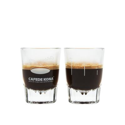 China CAFEDE KONA ESPRESSO SHOT GLASS Coastal MEASURE CUP liquid heavy glass for bartenders for sale