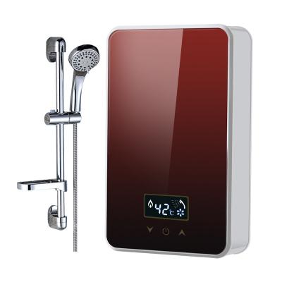 China Hotel Cipher Smart Instant Geyser Tankless Electric Shower Water Heater For Bathroom for sale