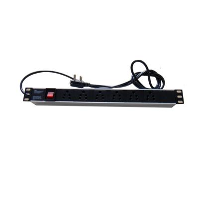 China 19 inch India Type 16A 1U Power Distribution Unit Server Racks PDU with Master Switch LT-RSA(16-2)N1006WKPW19A for sale