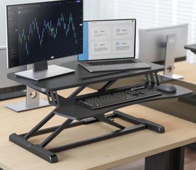 China Adjustable (height) High quality adjustable height sit to standing desk converter for computer for sale