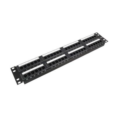 China 19 inch 2U  Cat6 48 Port Krone Patch Panel with Printing LT-PP-014-B for sale