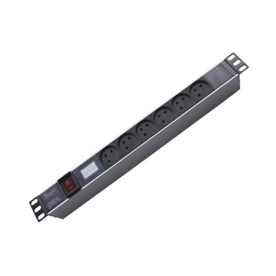 China Isral Type 6 ways  1U 19 inch Dual Power PDU Power Distribution Unit for Cabinet LT-ISR(16)N1006WKPDBW19A for sale