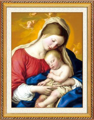 China Realistic Baby Jesus and Virgin Mary DIY Diamond Painting with Mixed Sizes Diamonds, 5d Diamond Embroidery Crystal Painting for sale