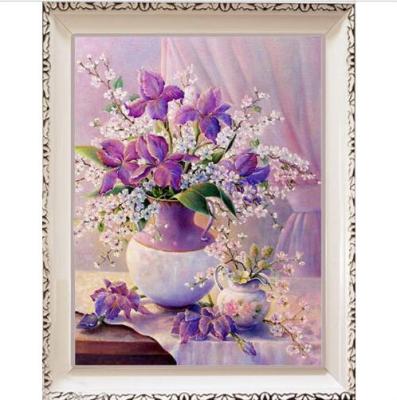 China Europe Diamond Painting Kit like cross stitch flower vase 40x30cm for sale