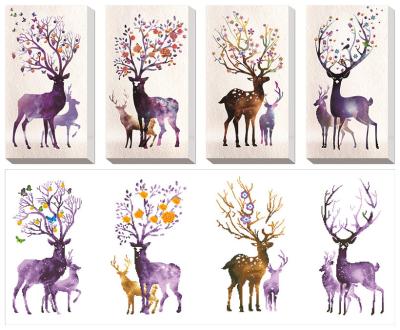 China Europe Rhinestone Painting Crystal Home Decor DIY Diamond Painting Two Deer Cross Stitch Pattern Diamond Embroidery for sale