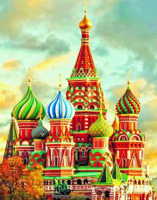 China Impressionist the Russian castle diamond painting,5d diy diamond painting cross stitch,diy diamond painting kit for sale