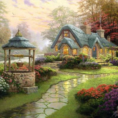 China Europe DIY Diamond Embroidery Painting Cottage for sale