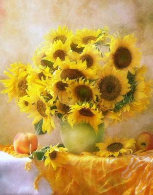 China Europe DIY Diamond Embroidery Painting for NewCanvas Still Life Sunflower in Vase for sale