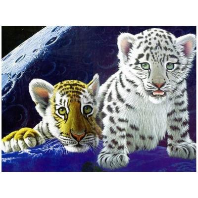 China Europe Craft DIY Tigers Designs Needlework Embroidery Cross Stitch Kits Home Wall Decor for sale