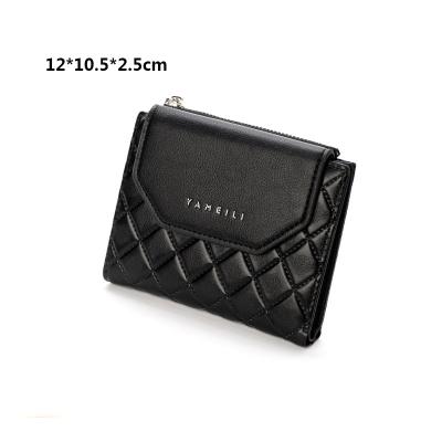 China Fashionable Small Size Women Card Holder Smart Card Wallet Fashion Ladies Purse Leather Wallet Bag for sale