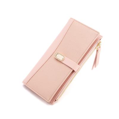 China Fashion PU Leather Long Wallet Women Clutch Bag Purse Slim Wallet Card Holder for sale