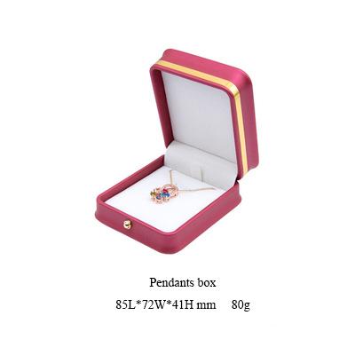 China High End Custom Jewelry Display PU Jewelry Wedding Ring Bracelet Packaging Necklace Display Box With Logo for sale