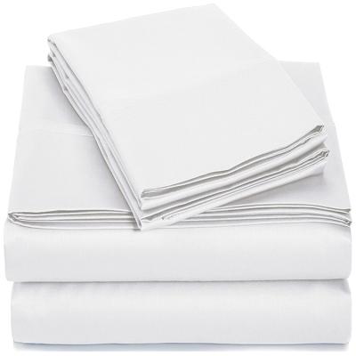 China Disposable Sheet Set - 1800 Brushed Microfiber Bedding - Wrinkle, Fade, Stain Resistant - 4 Pieces (Queen, White) for sale