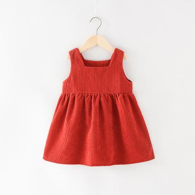 China New Autumn Girls Corduroy Dress Viable Winter Baby Princess Dress Baby Suspenders Dresses for sale