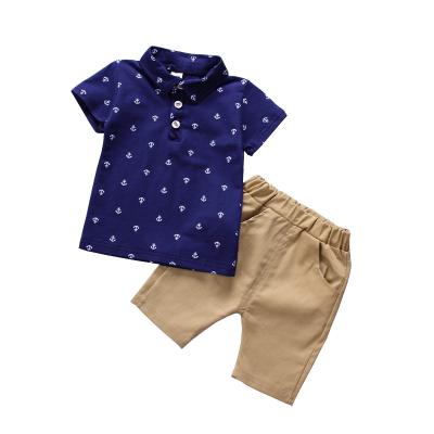 China 2021 Vintage Kids Clothing Cotton 0 And 3 Age Casual Baby 2 Piece Boys Clothing Sets for sale