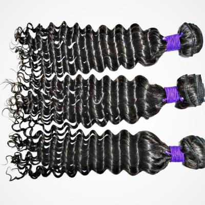 China New Body Wave Design 100% Black Maiden Hair Soft And Deep Wave Brazilian Wavy Hair Bundles for sale