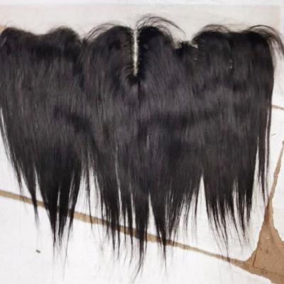 China Straight 2022 New 100% Hand Made Straight 13*4 Hair Lace Frontal Closure for sale