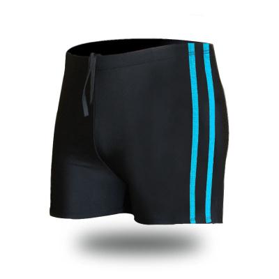 China Anti-wrinkle Men's Quick Dry Breathable Swimming Trunks With Single Color Stripe for sale