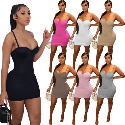 China Anti-static belt sexy, low-cut, halter, high-waisted, slim and hip-hugging dress for women sportswear manufacturers 2022 summer for sale