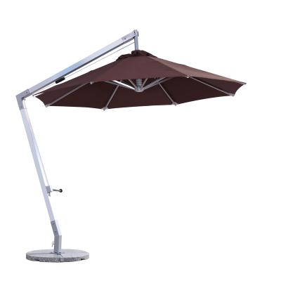 China Outdoor Furniture Aluminum Hanging Umbrella Patio Parasol For Garden Hotel for sale